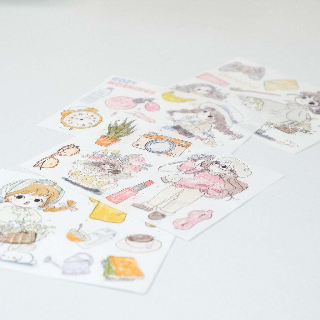 Cozy Mornings Washi Paper Sticker Set