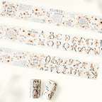 Pre-cut Rosé Scripts Wide Washi/PET Tape