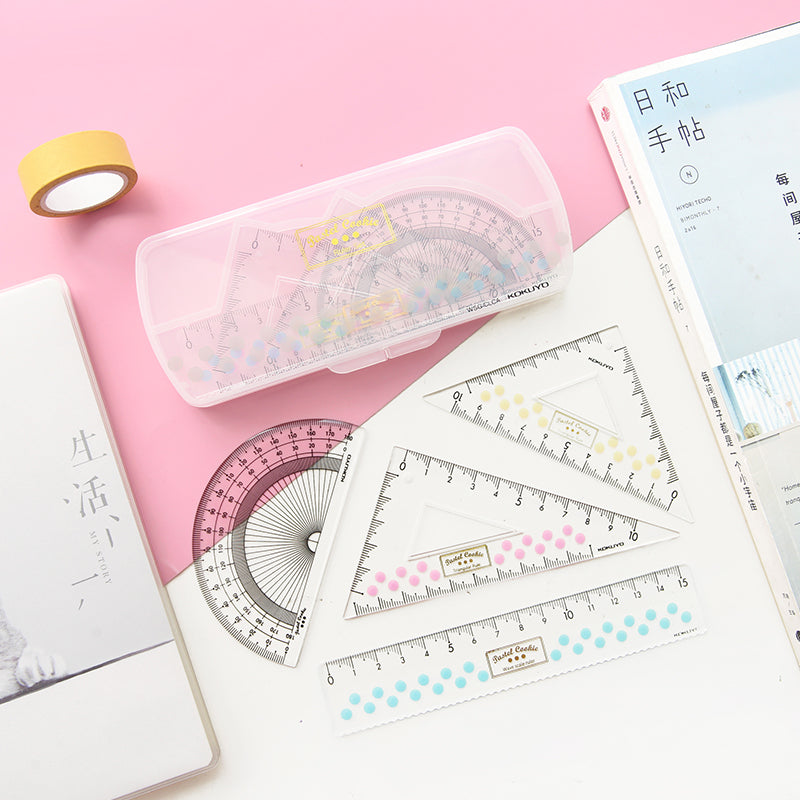 KOKUYO Pastel Cookie Ruler Set