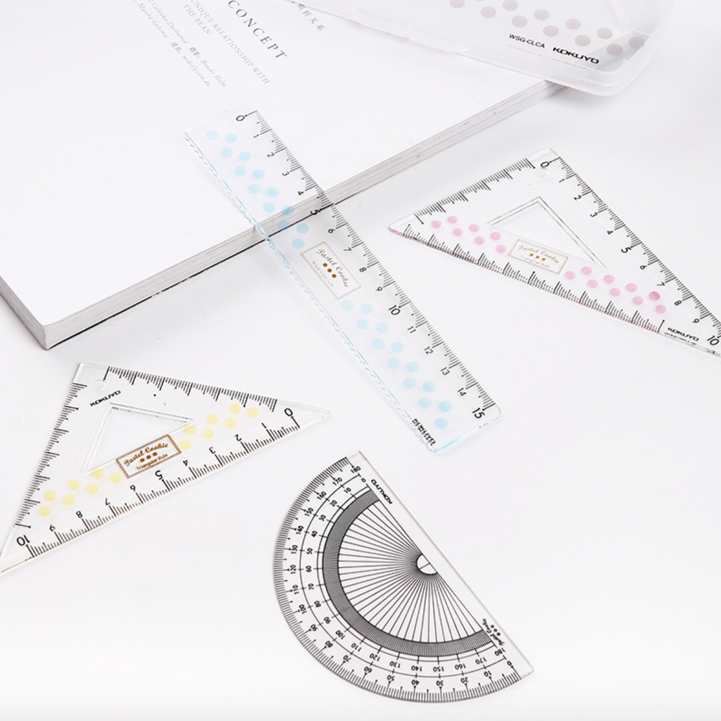 KOKUYO Pastel Cookie Ruler Set
