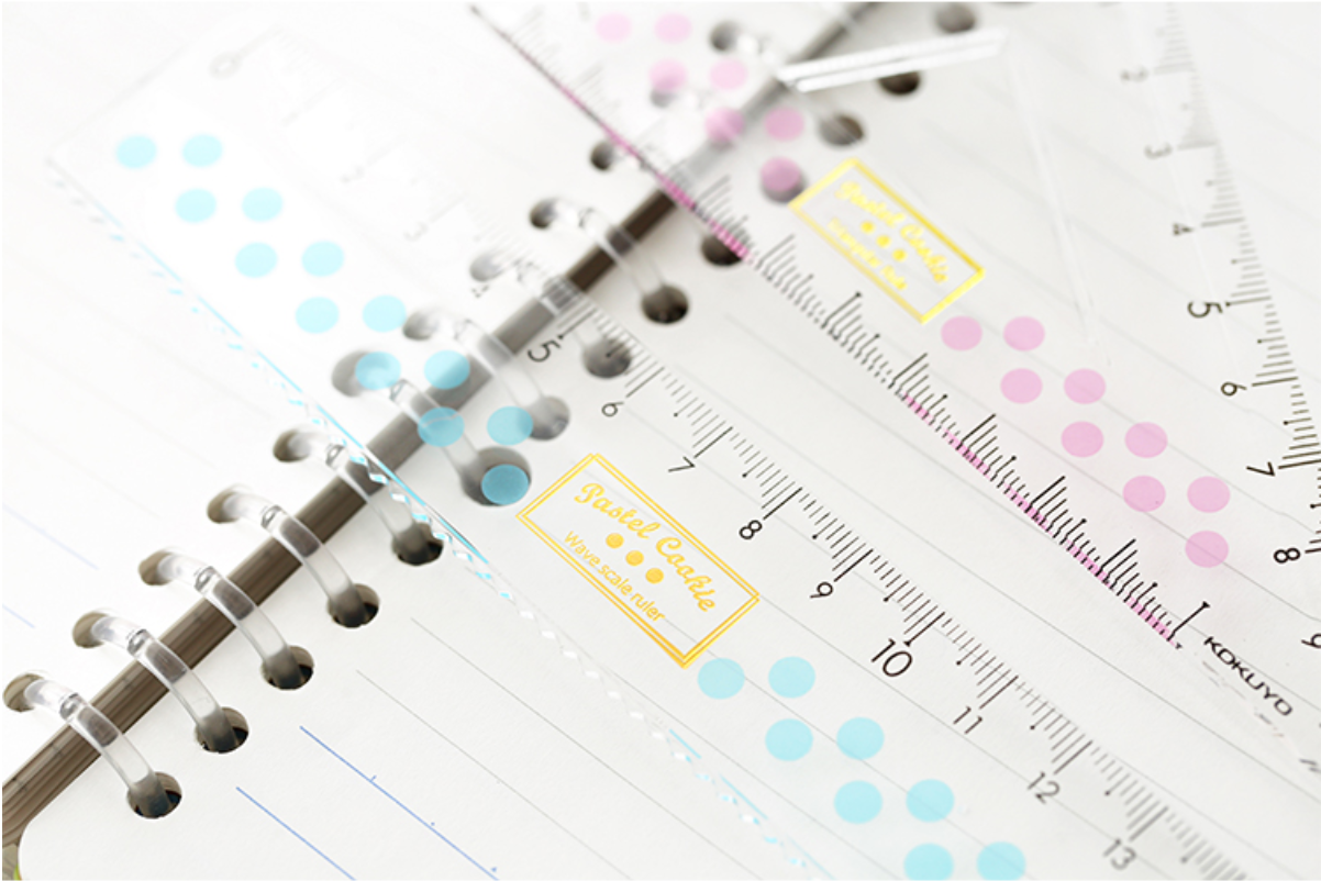 KOKUYO Pastel Cookie Ruler Set