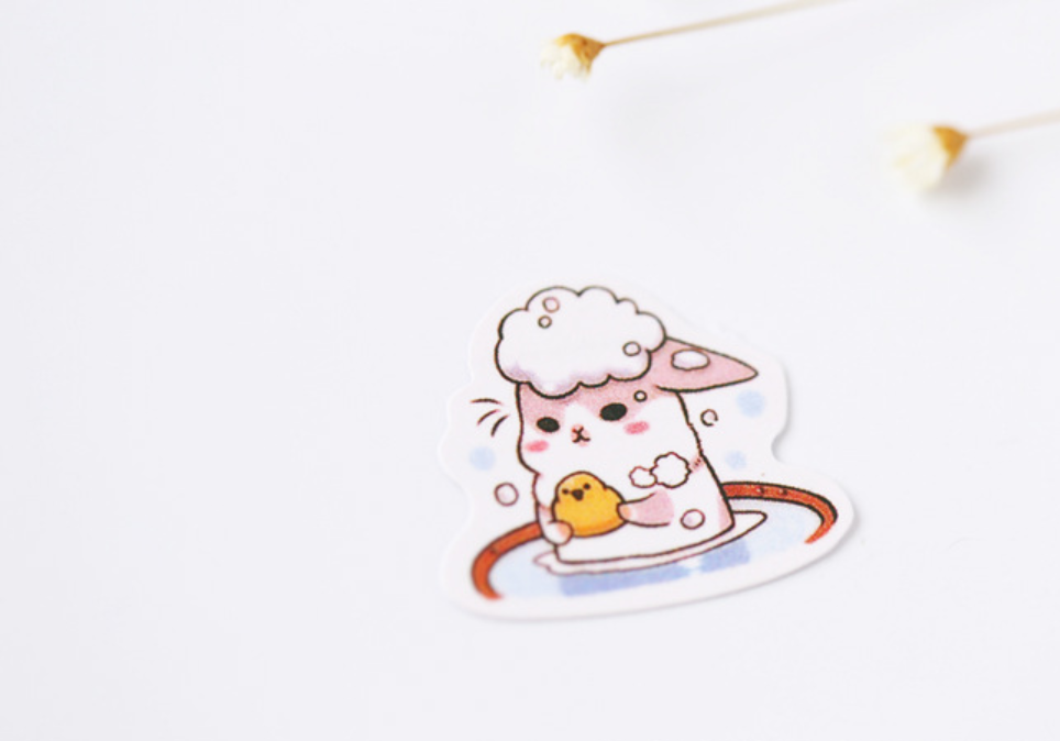 Chubby Rabbit Stickers Set