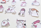 Chubby Rabbit Stickers Set
