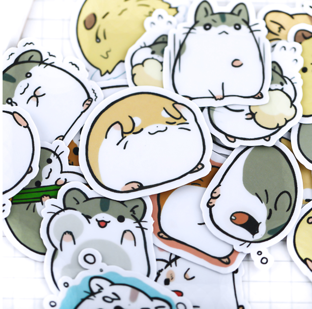 38 Pcs Kawaii Japanese Hamster Stickers