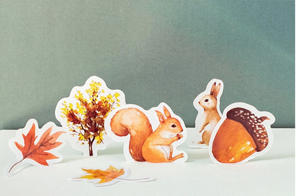 Forest Animals Paper Stickers