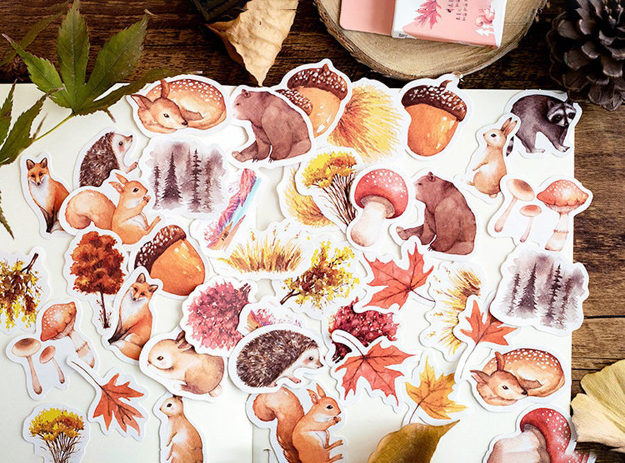Forest Animals Paper Stickers