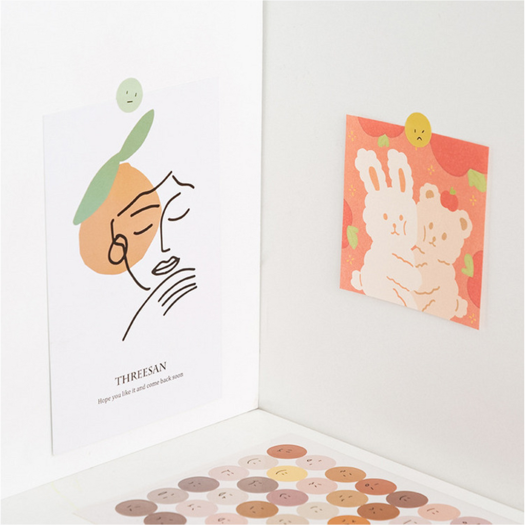 Colorful Emoji Dot Stickers - Pastel