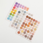 Colorful Emoji Dot Stickers - Brown