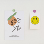 Colorful Emoji Dot Stickers - Brown
