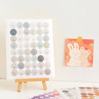 Colorful Emoji Dot Stickers - Brown