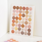 Colorful Emoji Dot Stickers - Gray