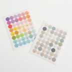 Colorful Emoji Dot Stickers - Brown