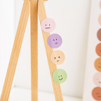 Colorful Emoji Dot Stickers - Gray