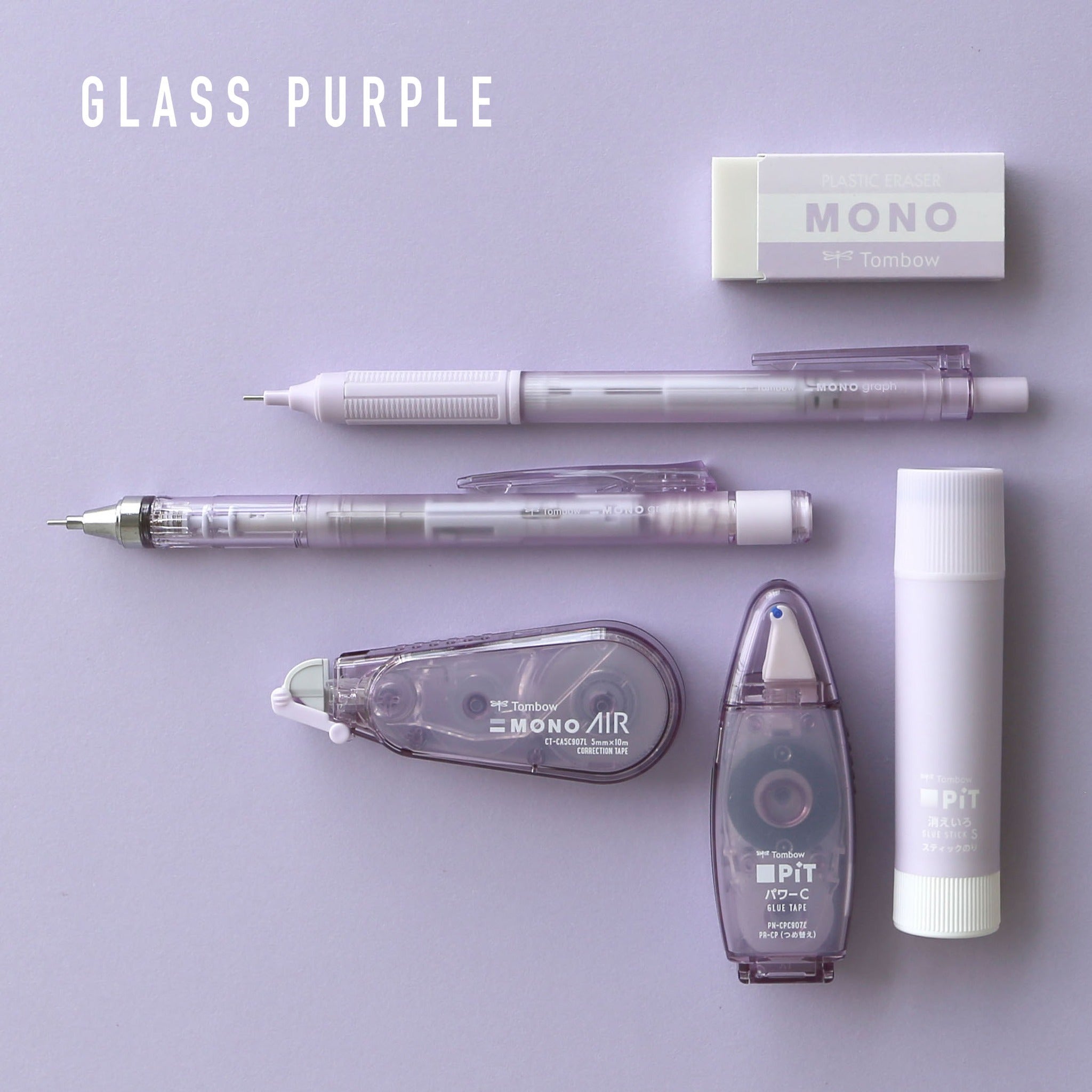 Tombow Mono Plastic Eraser Pastel Glass Limited Edition