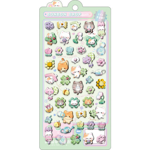 Bonbon Drop Themed Puffy Stickers