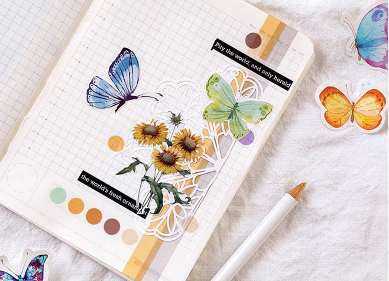 Butterfly Garden Paper Stickers