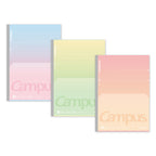 Campus Flat Kimochii Positive & Relax Notebook 3-Pack [LIMITED] (Kokuyo)