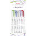 Mildliner Brush Marker Pen 5-Color Set (Zebra)