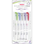 Mildliner Brush Marker Pen 5-Color Set (Zebra)