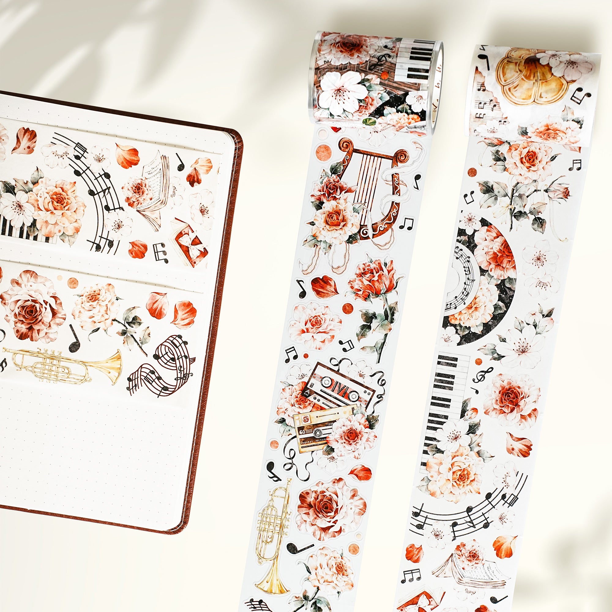 Pre-cut Rose Sonata Wide Washi/PET Tape