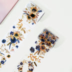 Sunflower & Navy Wide Washi/PET Tape