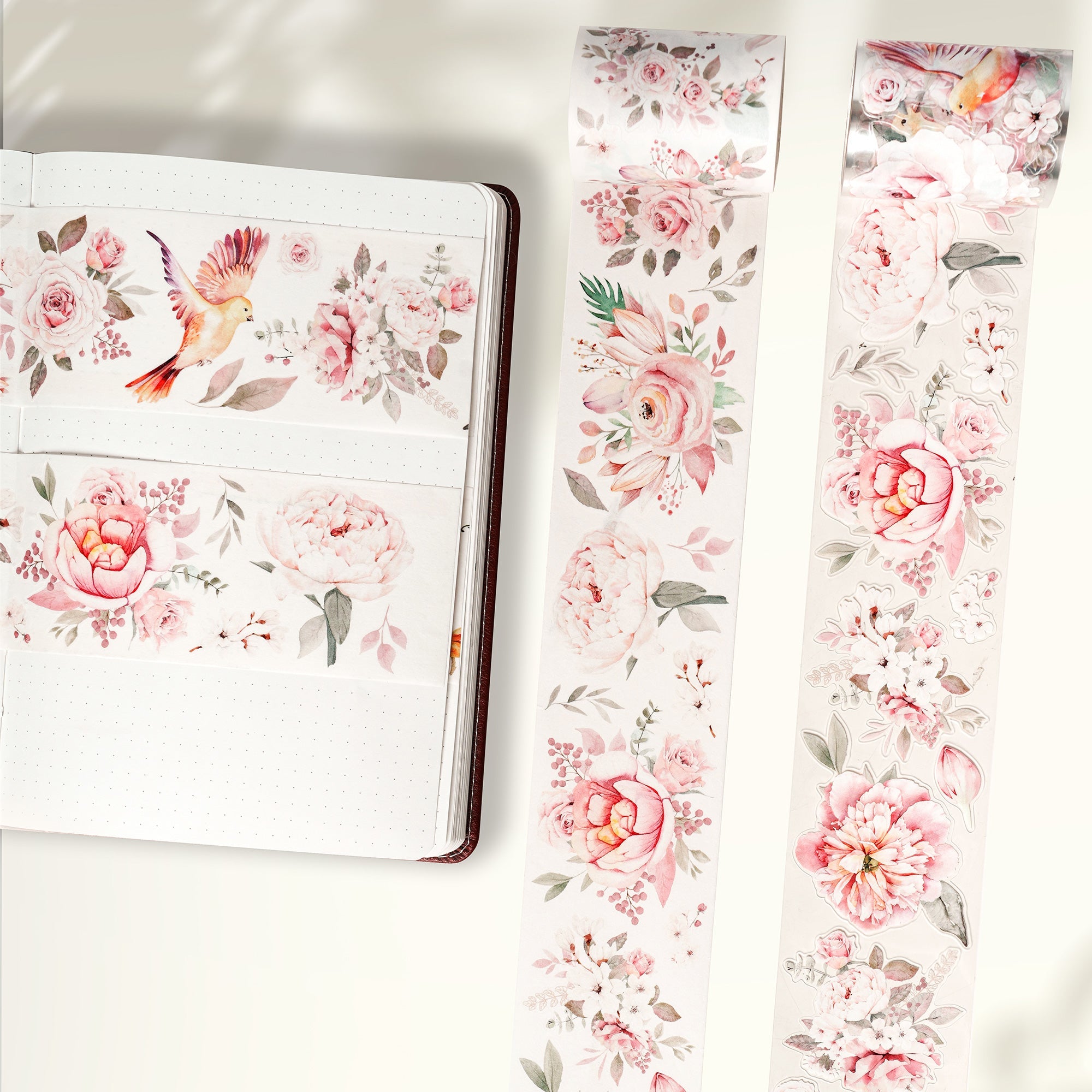 Pre-cut Pink Velvet Wide Washi/PET Tape