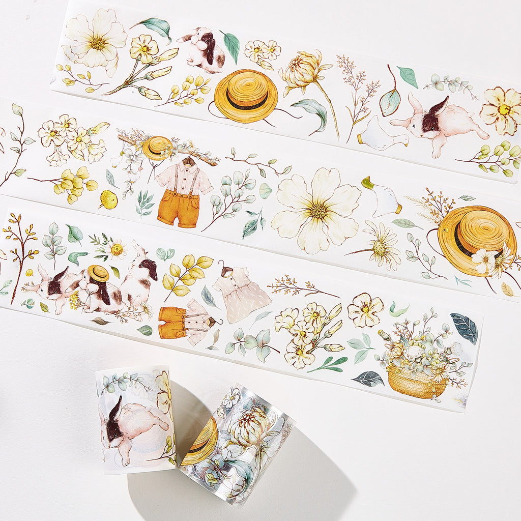 Pre-cut Clover Haze Wide Washi/PET Tape