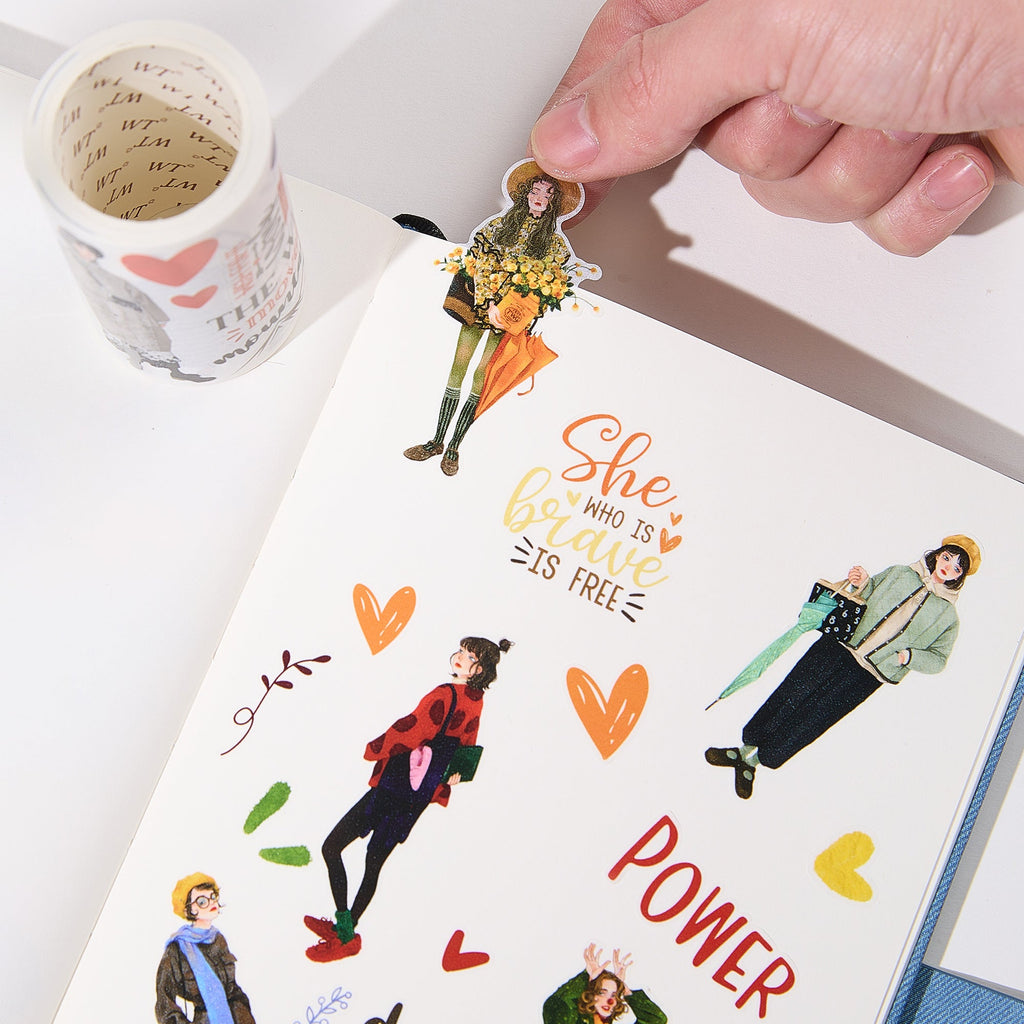 Pre-cut Silent Silhouette Wide Washi/PET Tape