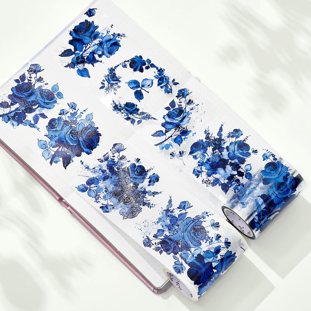 Cobalt Blue Wide Washi/PET Tape