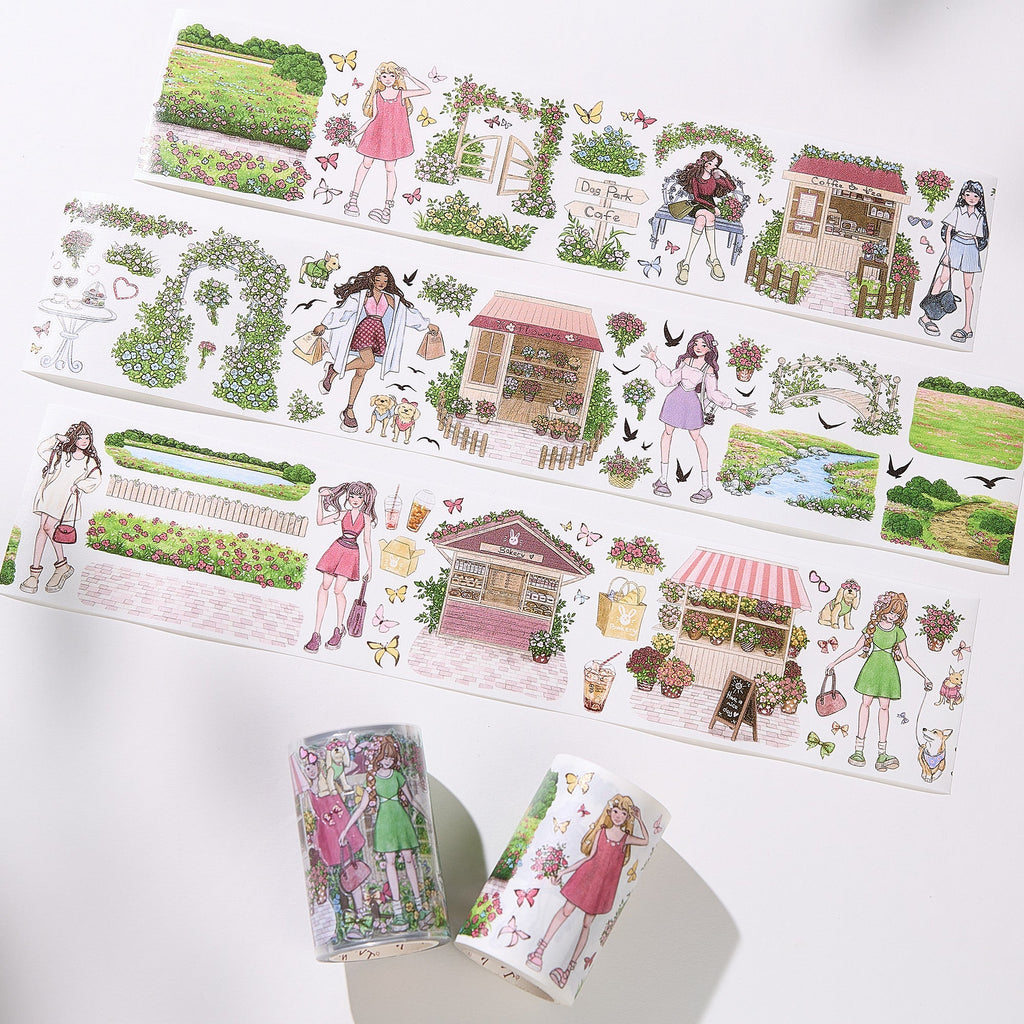 Pre-cut Civic Green Wide Washi/PET Tape