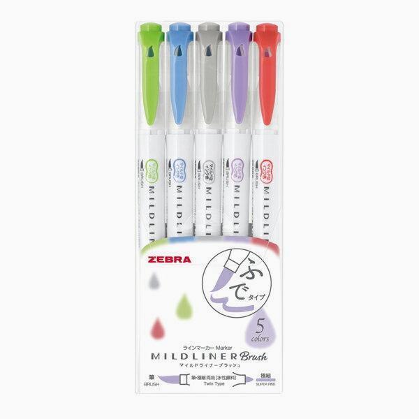Mildliner Brush Pen Set - Cool Colors