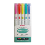 Zebra Mildliner Double Sided Highlighters - 5 Fine Color Set (NEW)