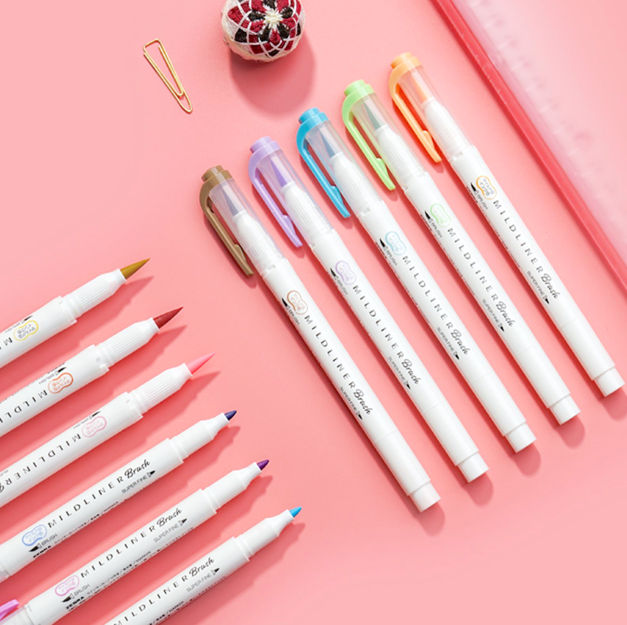 Mildliner Brush Pen Set - Warm Colors