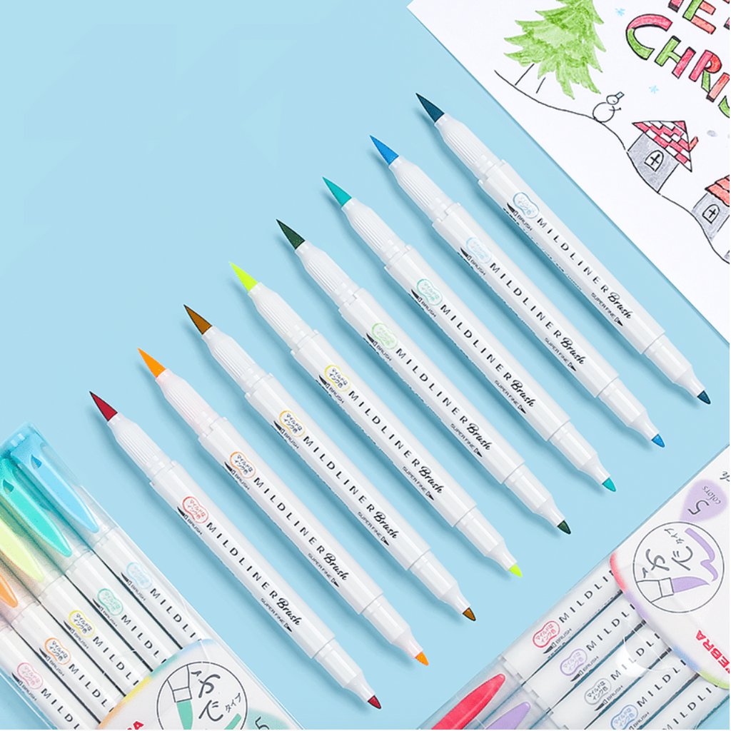 Mildliner Brush Pen Set - Pastel Colors