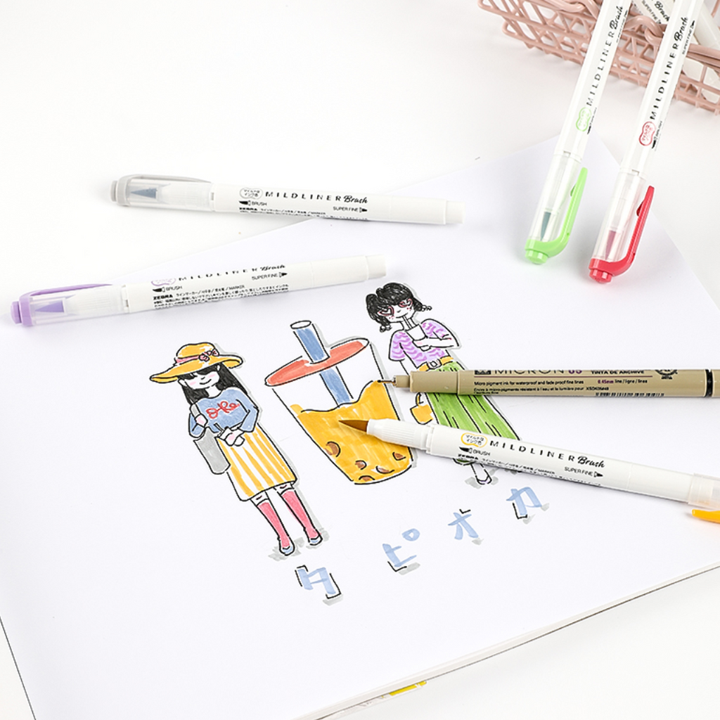 Mildliner Brush Pen Set - Warm Colors