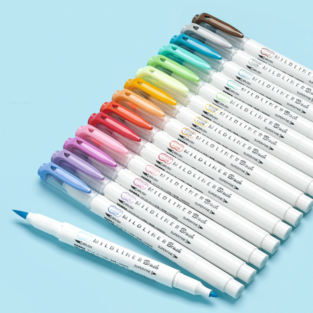 Mildliner Brush Pen Set - Cool Colors
