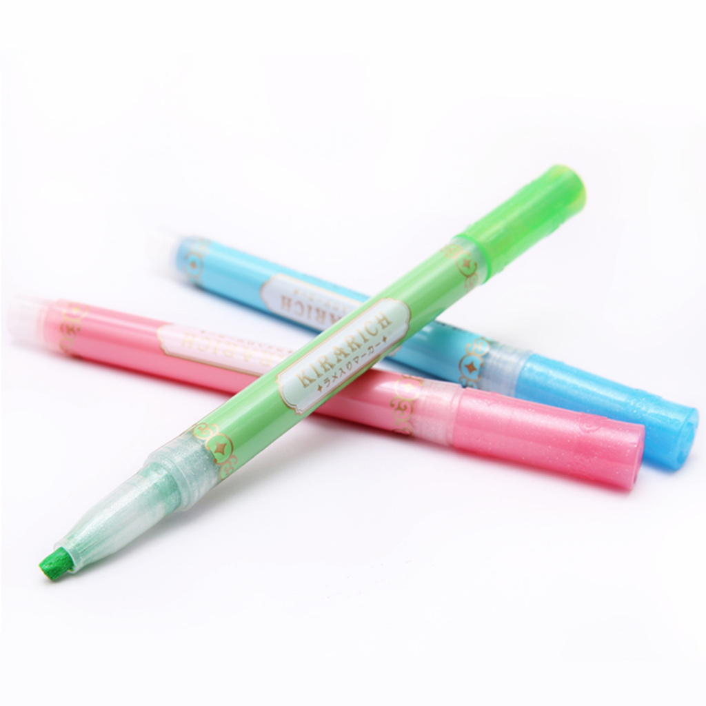 Zebra Kirarich Glitter Highlighters - 5 Color Set