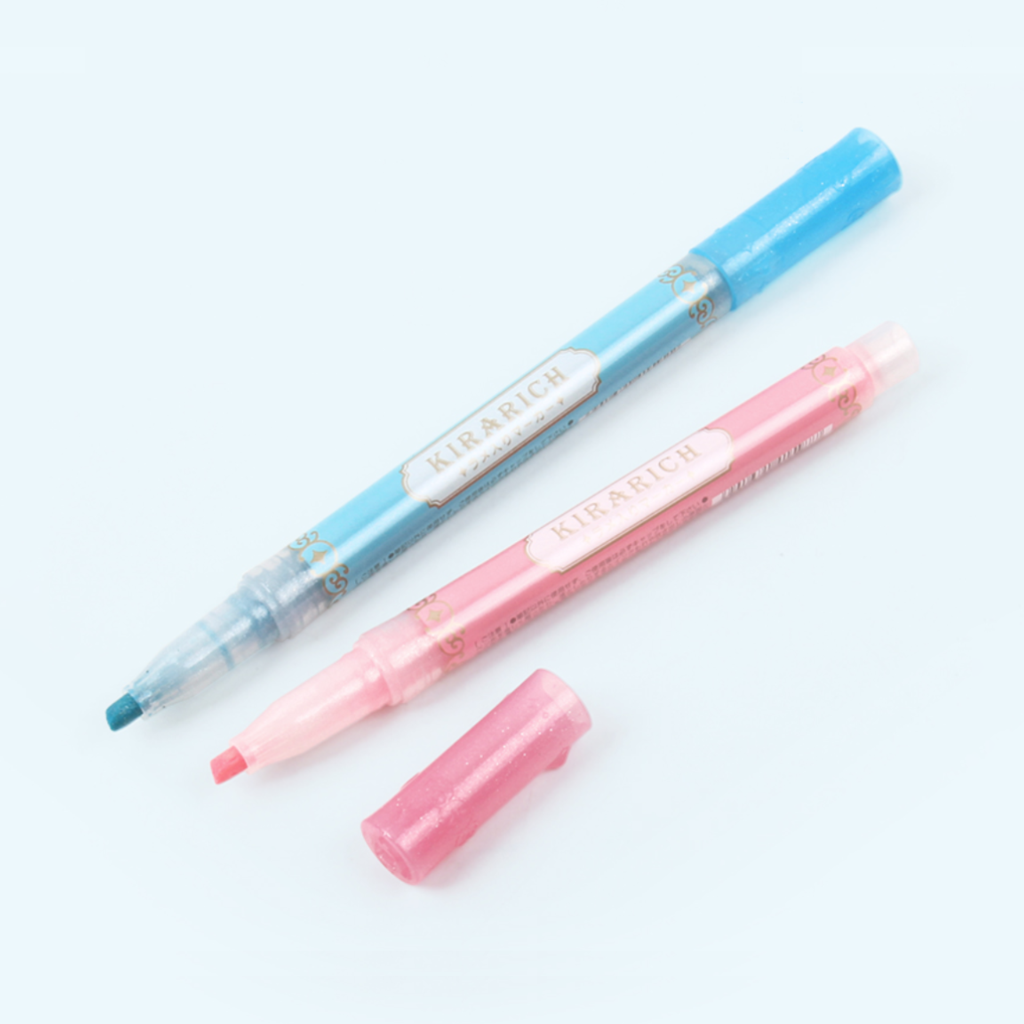 Zebra Kirarich Glitter Highlighters - 5 Color Set