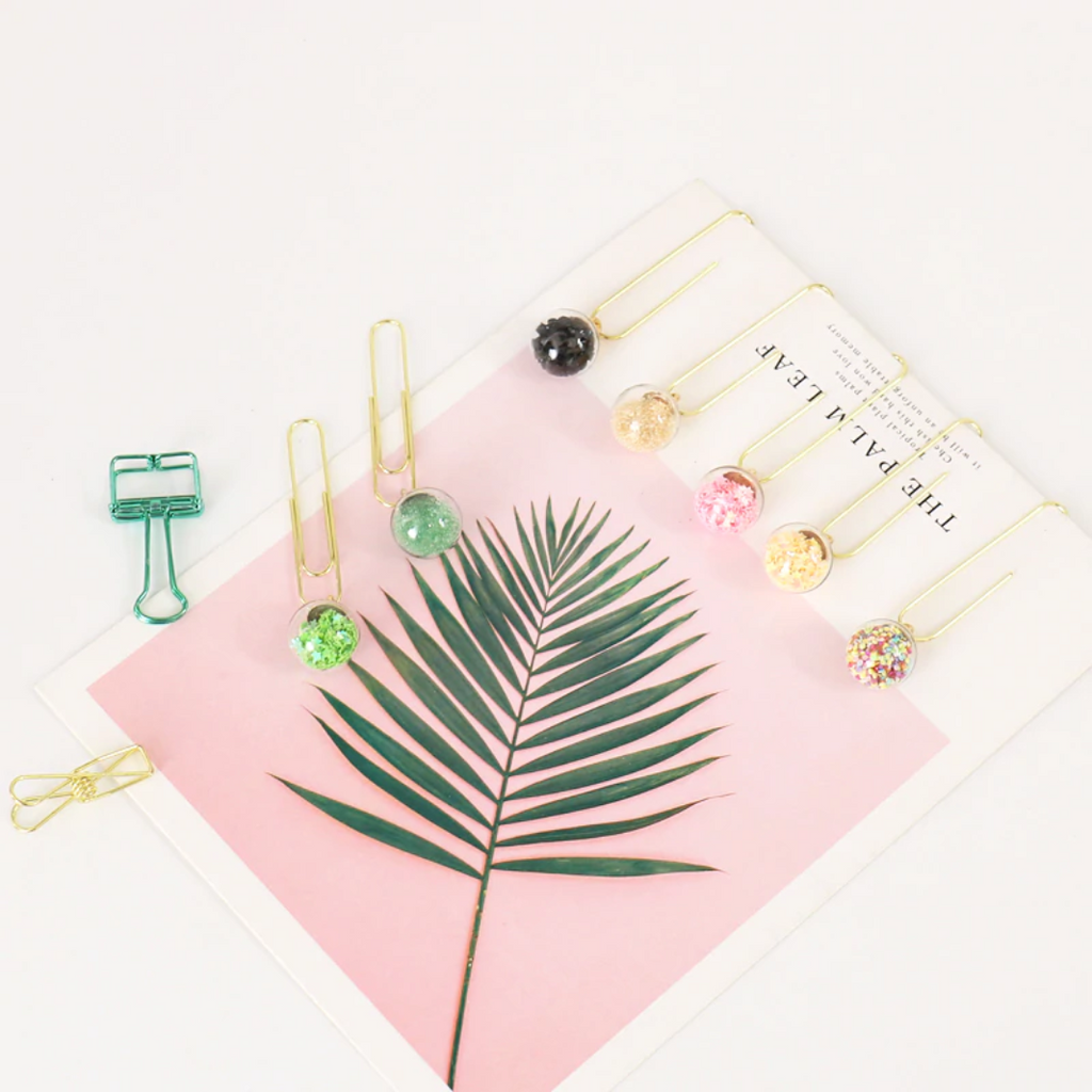 Glass Ball Paper Clips