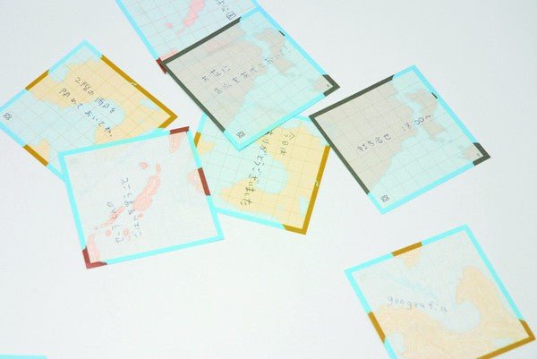 500 Page World Map Memo Block / Marumo Printing