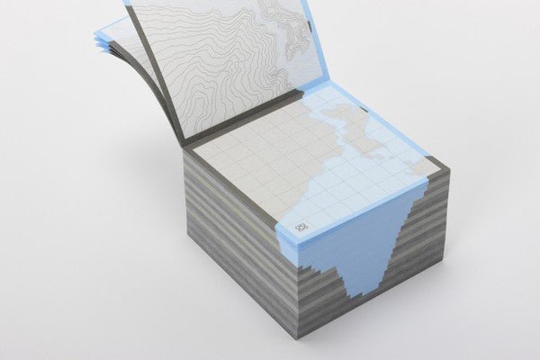 500 Page World Map Memo Block / Marumo Printing