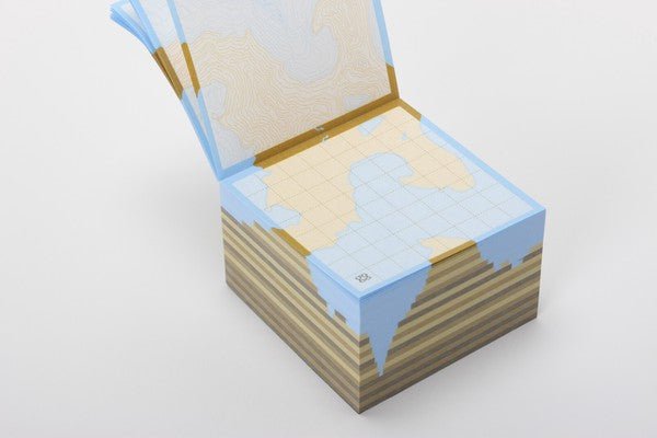 500 Page World Map Memo Block / Marumo Printing