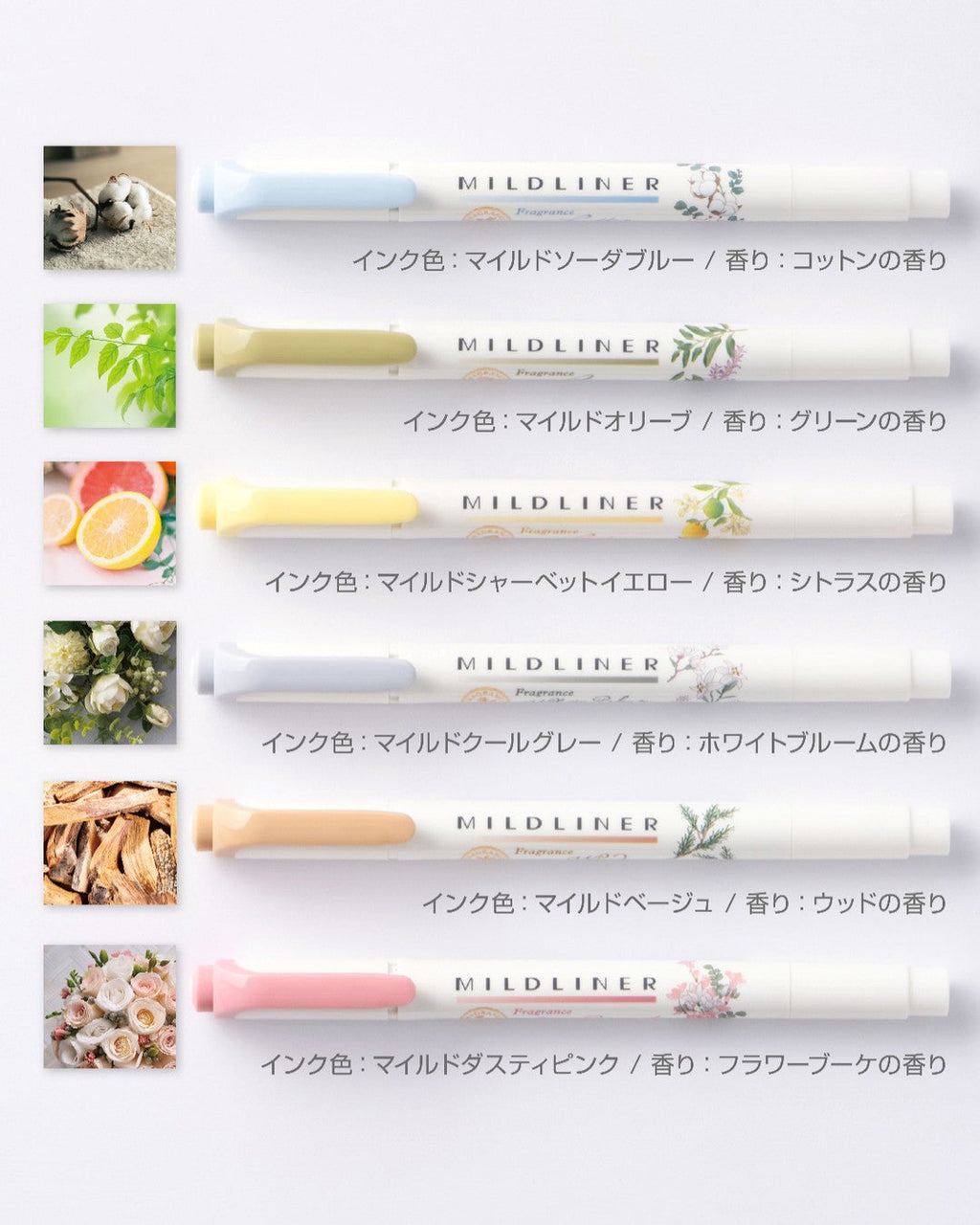 Zebra MildLiner Fragrance 6 Color Set LTD