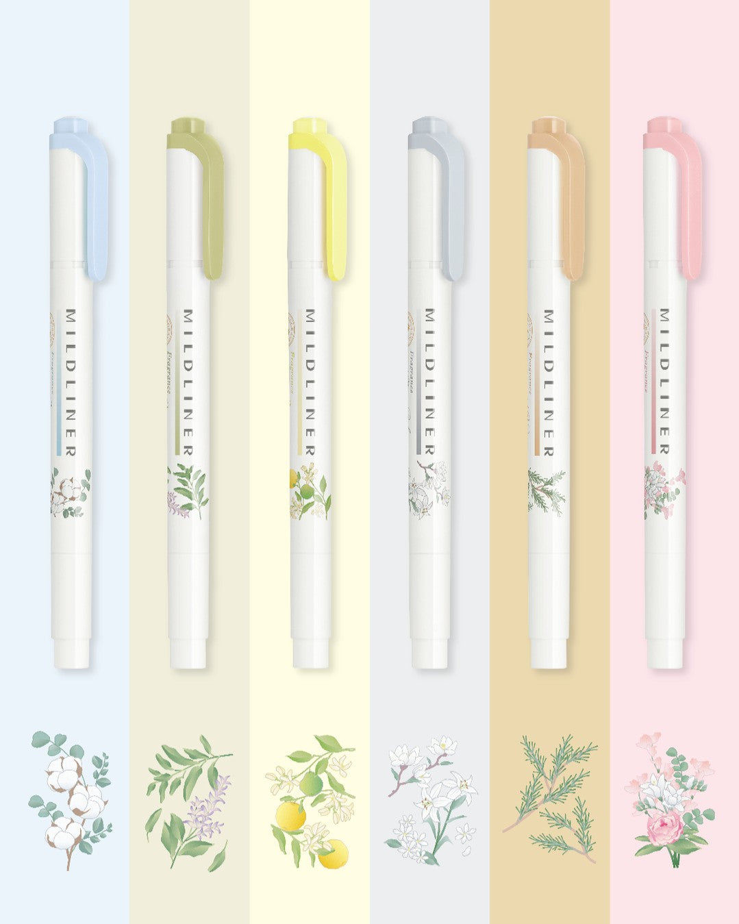 Zebra MildLiner Fragrance 6 Color Set LTD