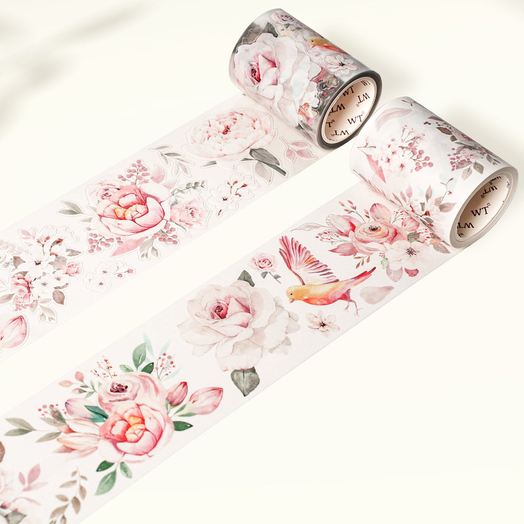 Pre-cut Pink Velvet Wide Washi/PET Tape