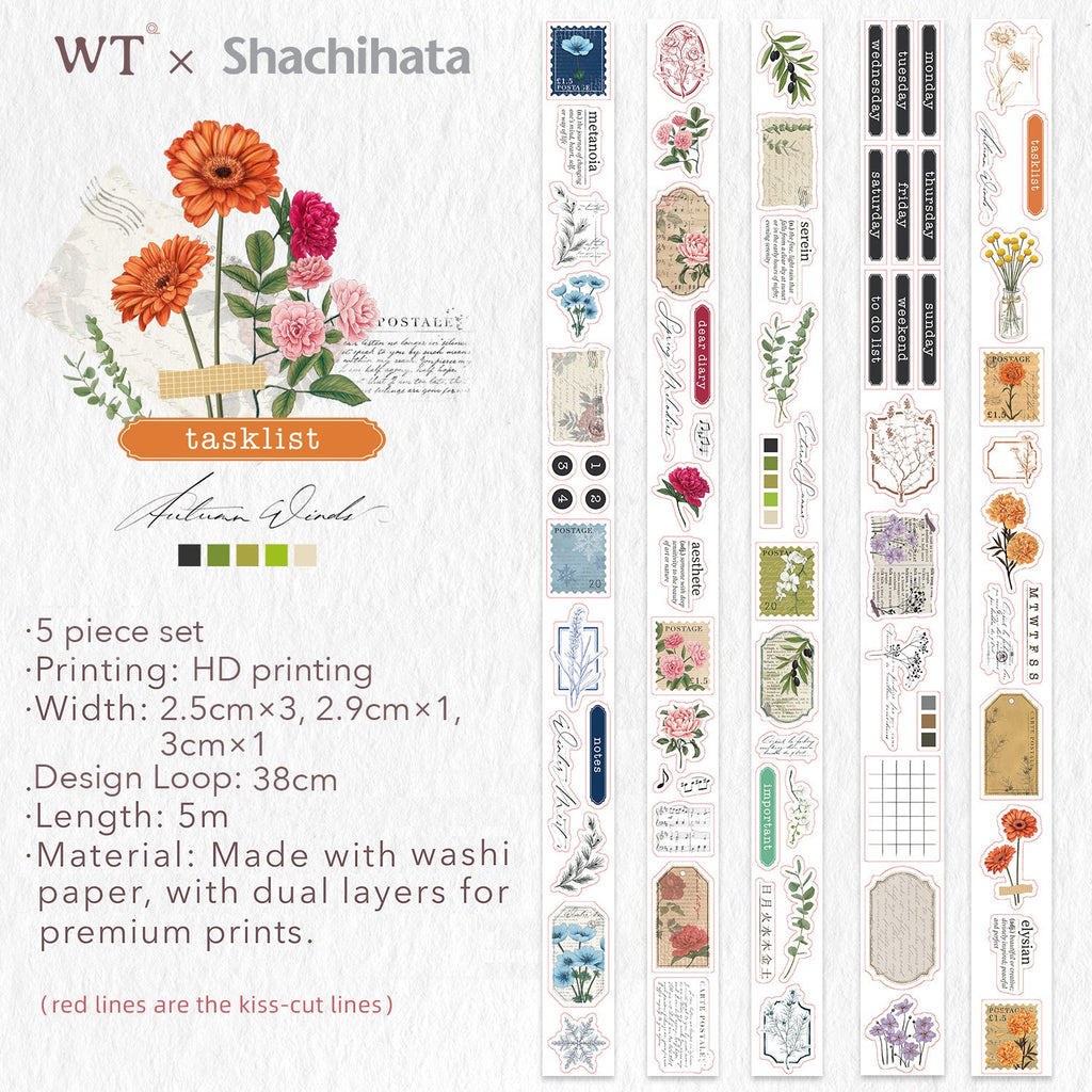 Seasonal Splendor Washi Tape Sticker Set