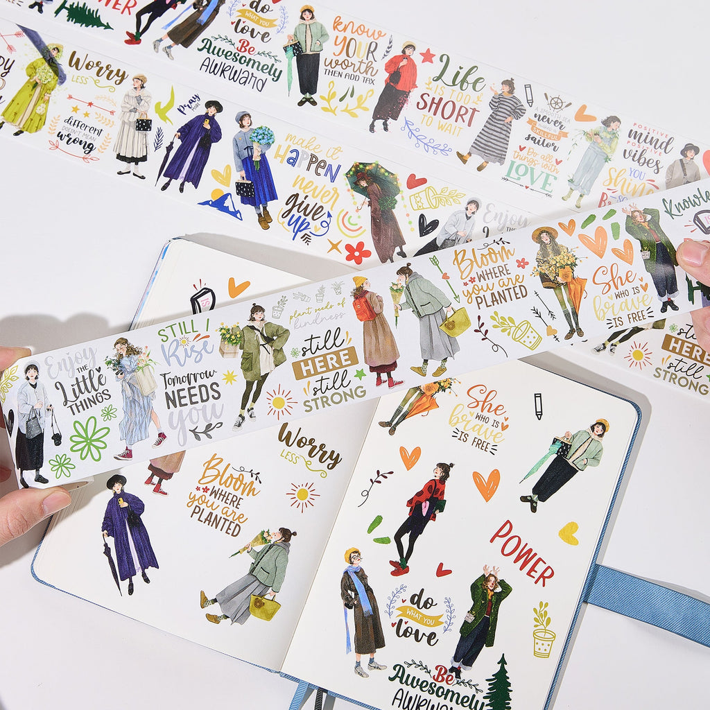 Pre-cut Silent Silhouette Wide Washi/PET Tape