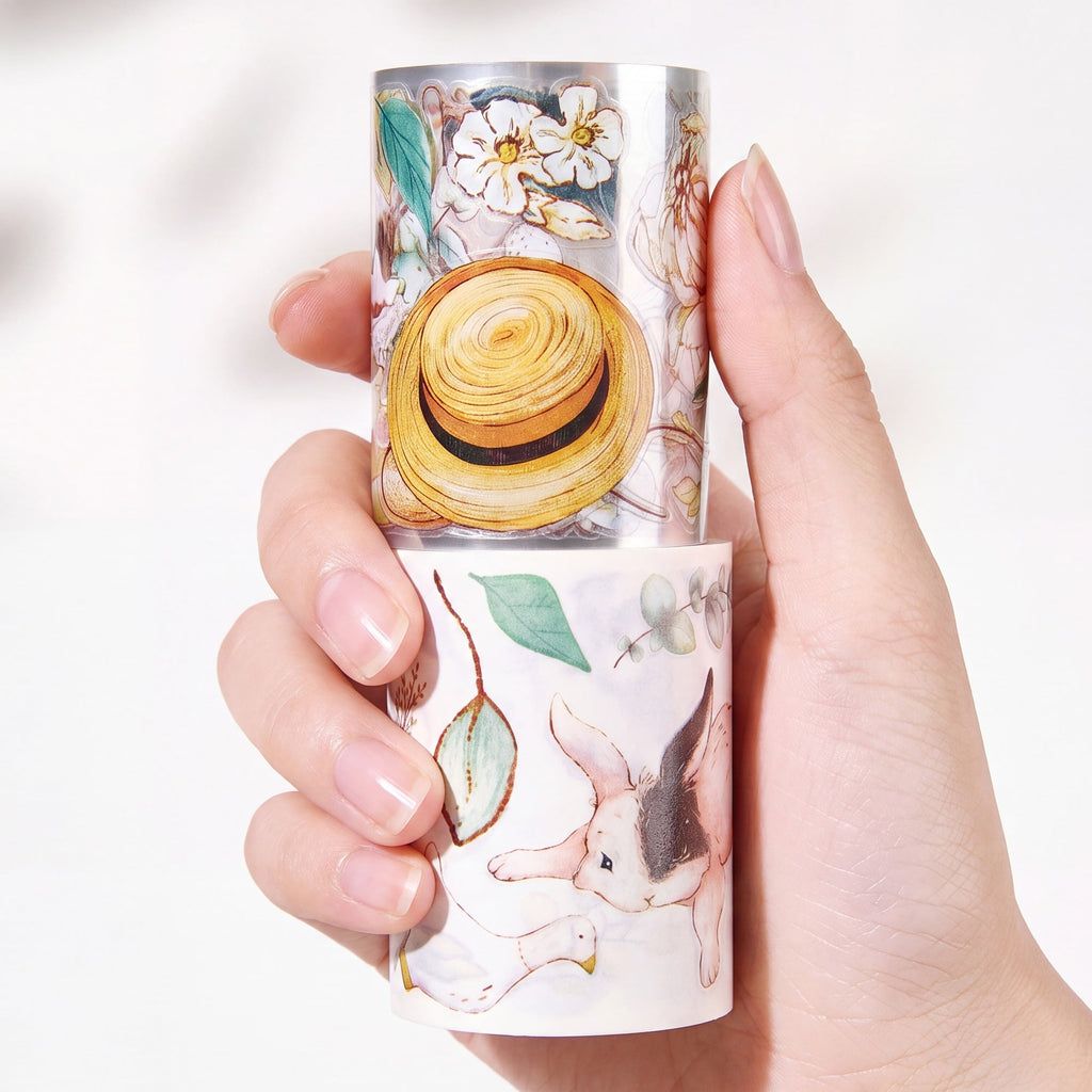 Pre-cut Clover Haze Wide Washi/PET Tape