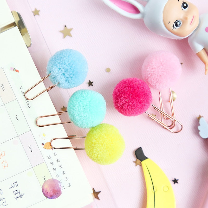 Pom Pom Paper Clips 6-Pack