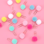 Pom Pom Paper Clips 6-Pack